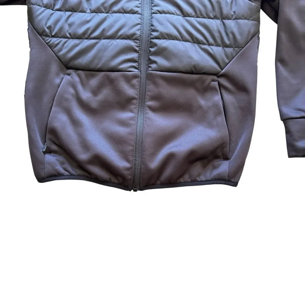 H&M black Hooded Athletic Boys Jacket SZ M #2481